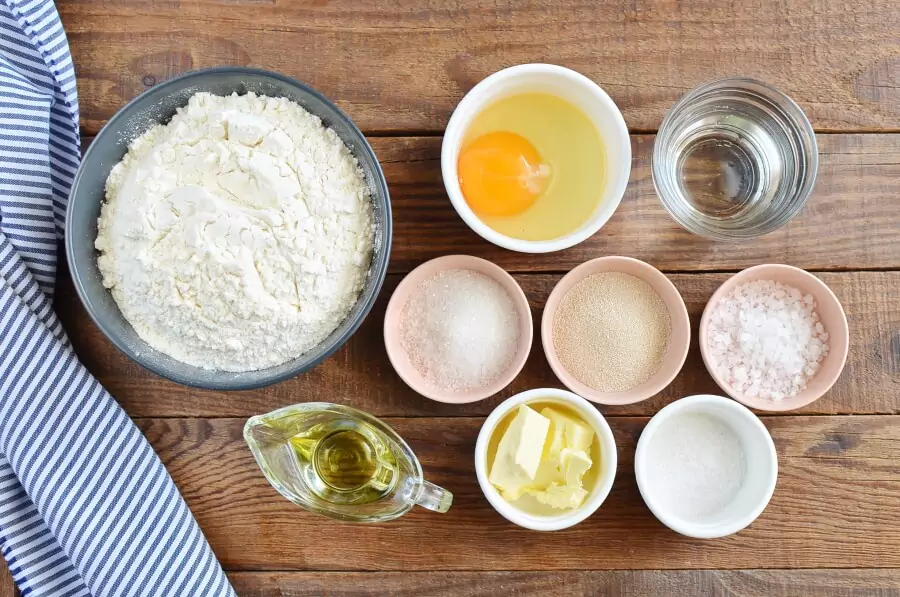 Ingredients for Easter Bunny Rolls