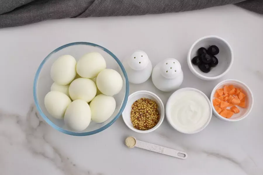 Ingredients for Easter Egg: Deviled Egg Chicks