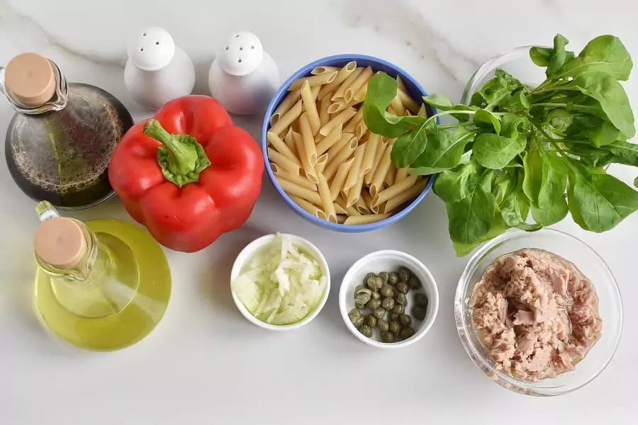 Ingredients for Easy Penne and Tuna Salad