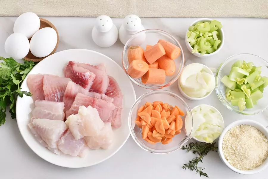 Ingredients for Gefilte Fish