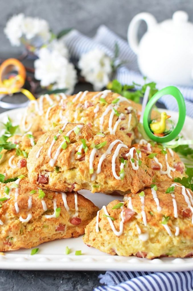 Easter Brunch Ham and Cheese Scones
