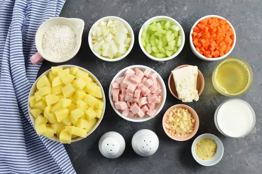 Ingredients for Ham and Potato Soup