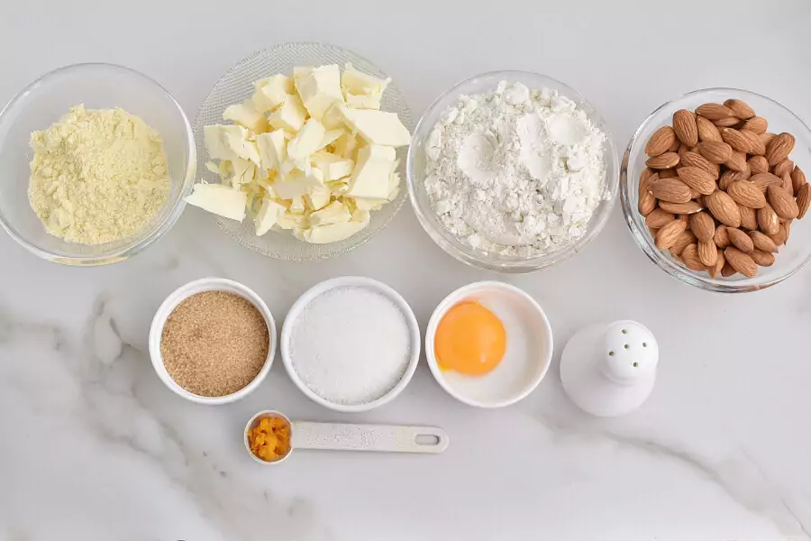 Ingredients for Italian Almond Tart