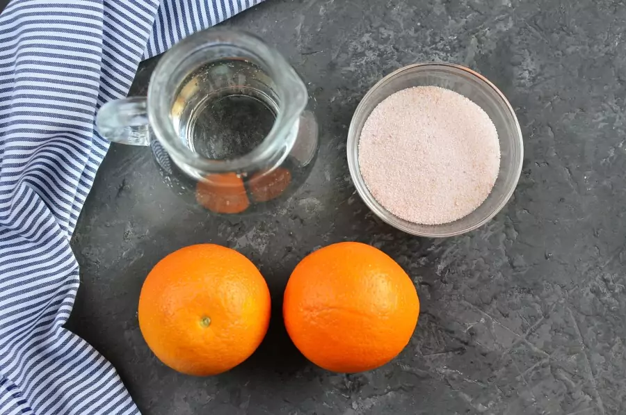 Ingredients for Jello Oranges