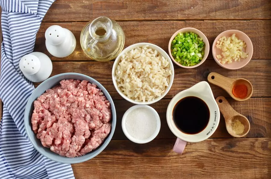 Ingredients for Korean Beef and Rice