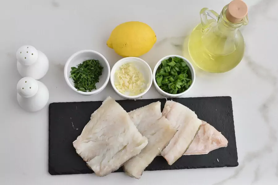 Ingredients for Lemony Parsley Baked Cod