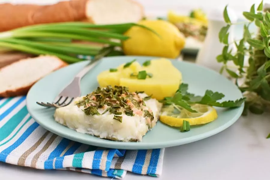 Lemony Parsley Baked Cod