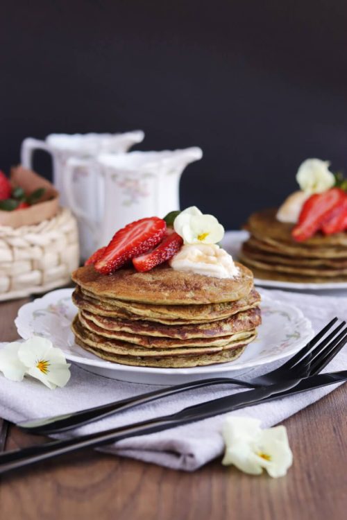 Matcha Protein Pancakes