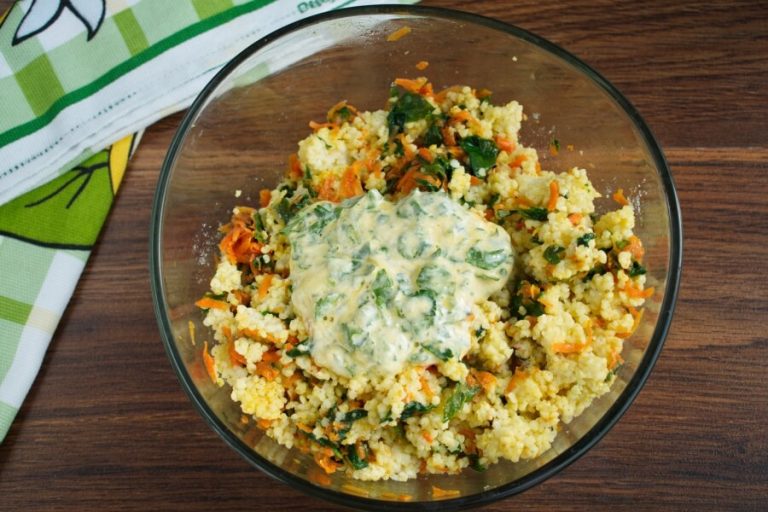 Step 6 - Millet Cakes with Carrots & Spinach