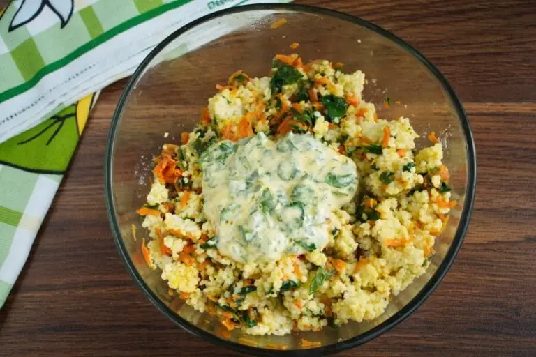 Step 6 - Millet Cakes with Carrots & Spinach