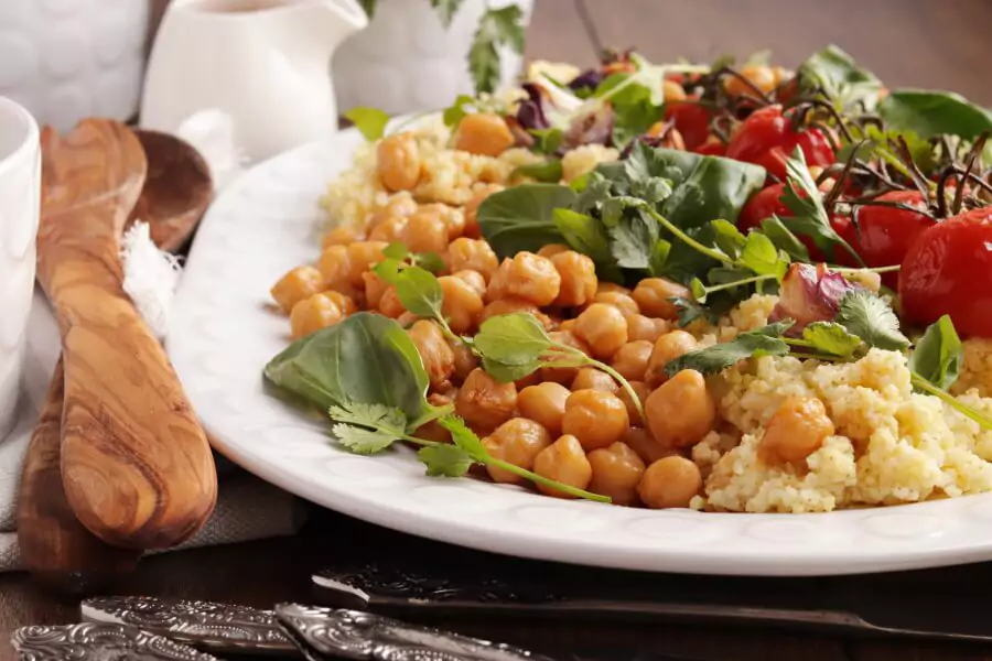 Millet with Roasted Tomatoes and Chickpeas