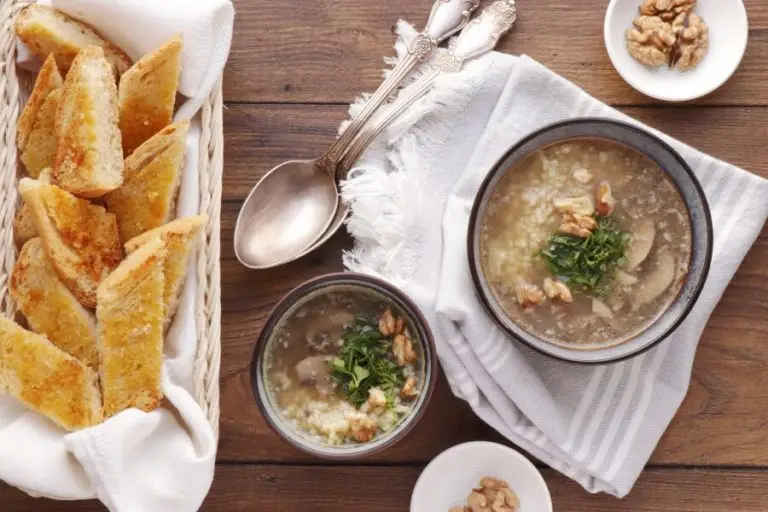 Step 10 - Mushroom Millet Soup with Cheesy Garlic Bread