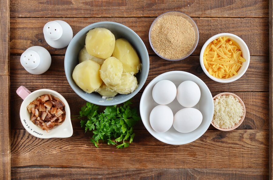 Ingridiens for Potato Egg Nest