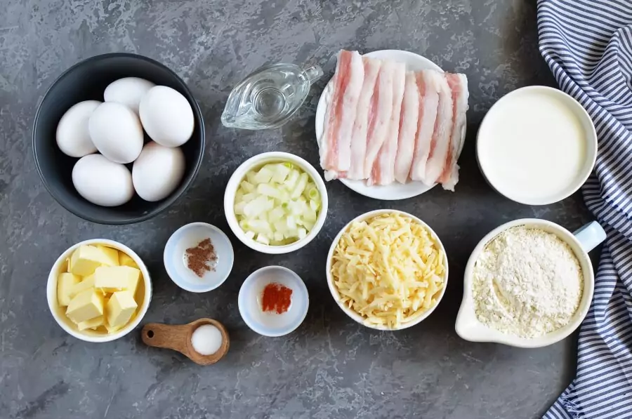 Ingredients for Quiche Lorraine
