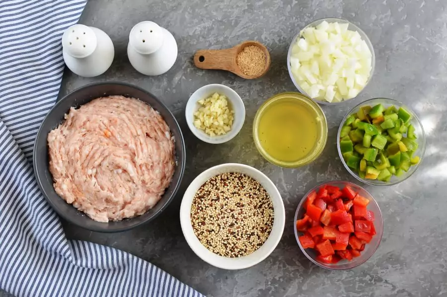 Ingredients for Quinoa Unstuffed Peppers