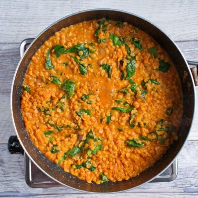 Red Lentil and Spinach Masala recipe - step 6