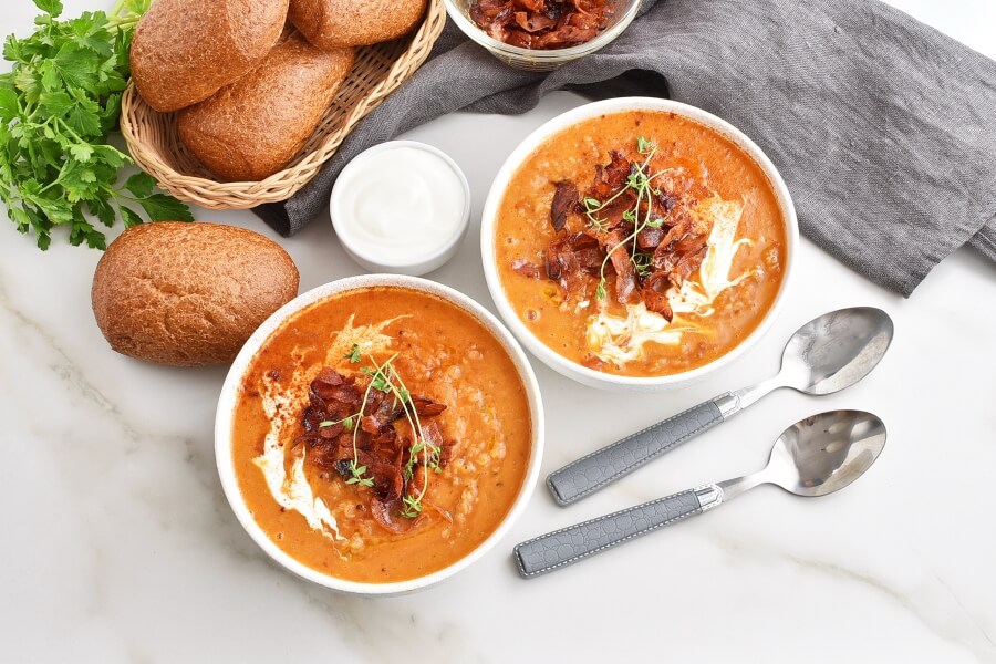 How to serve Red Lentil & Chorizo Soup