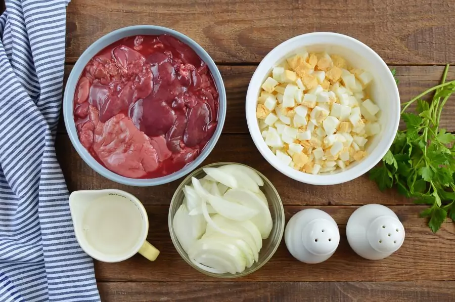 Ingredients for Traditional Jewish Chopped Chicken Liver
