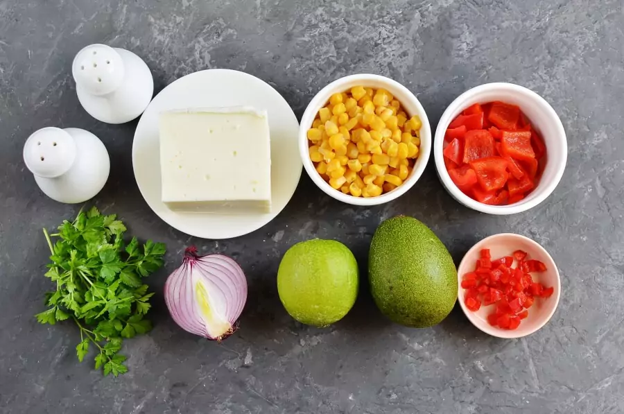 Ingredients for Vegetarian Ceviche Salad