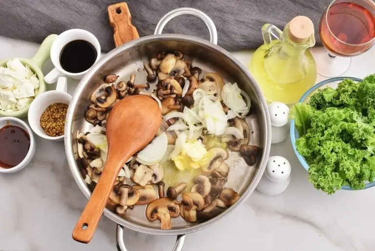 Step 2 - Warm Kale and Caramelized Mushroom Salad