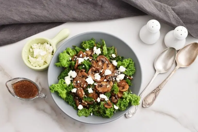 Step 6 - Warm Kale and Caramelized Mushroom Salad
