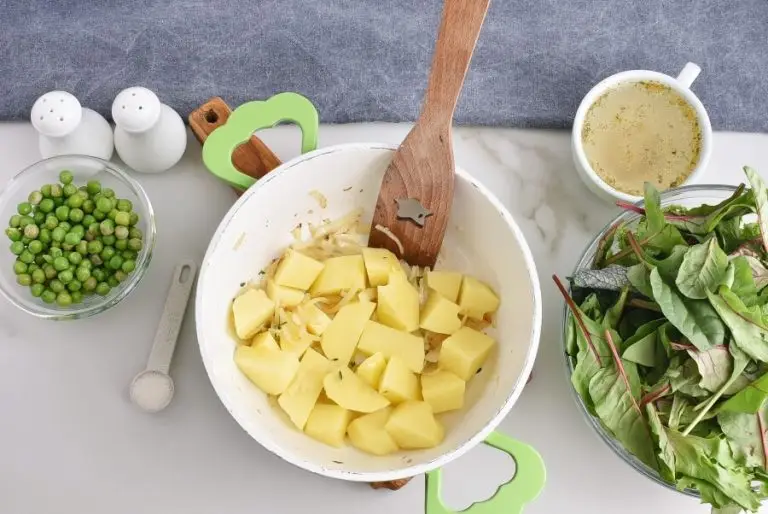 Step 2 - Wilted Greens Soup with Crème Fraîche