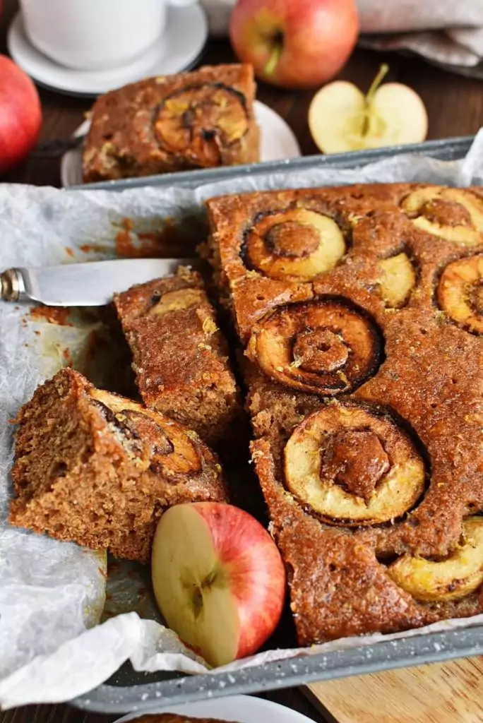 Apple, Cinnamon and Ginger Drizzle Cake