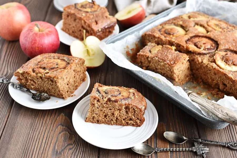 How to serve Apple, Cinnamon and Ginger Drizzle Cake