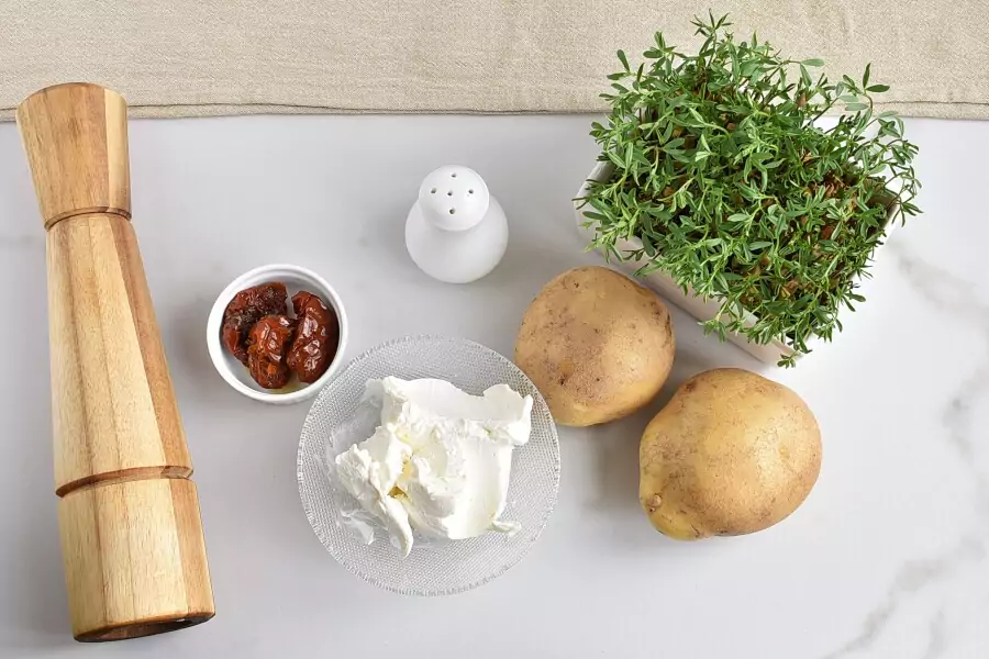 Ingredients for Cream Cheese Jacket Potato