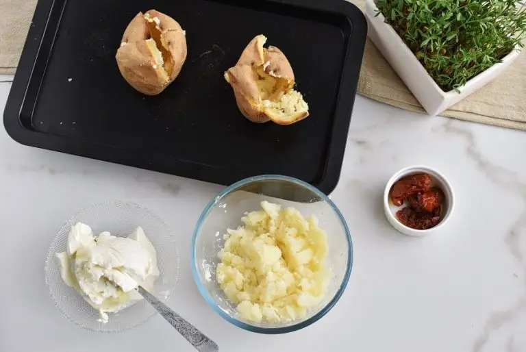 Step 4 - Cream Cheese Jacket Potato