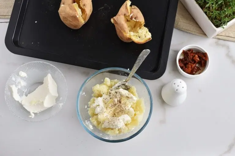 Step 5 - Cream Cheese Jacket Potato