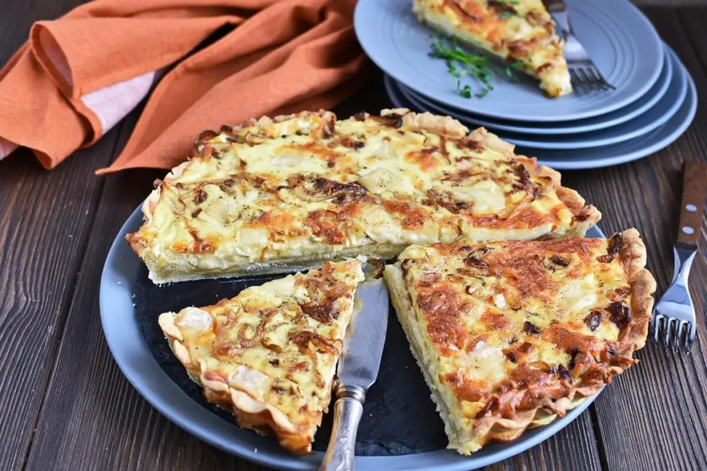 Cheese Board & Onion Tart