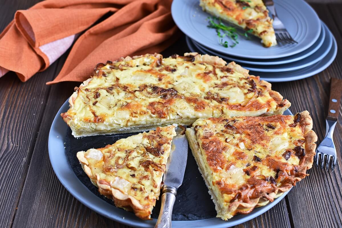 Cheese Board & Onion Tart