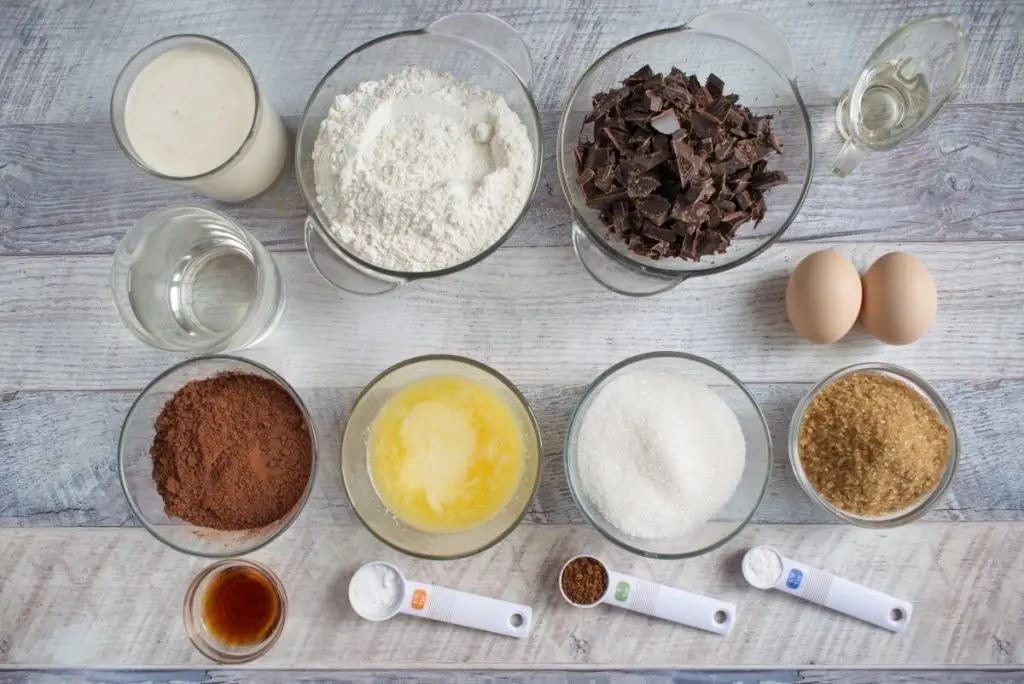 Ingredients for Classic Devil’s Food Cake
