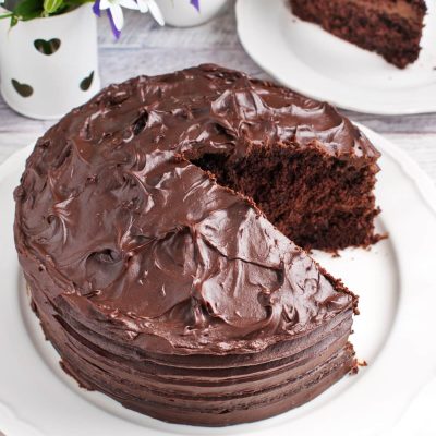Classic Devils Food Cake recipe-Classic Devils Food Cake with Ganache Frosting-Devil's Food Cake