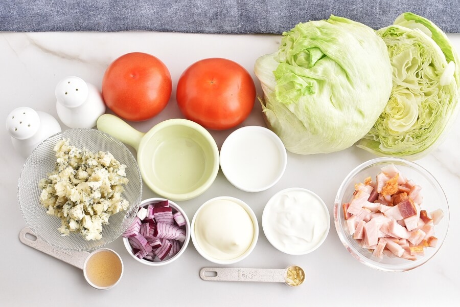 Ingridiens for Classic Wedge Salad