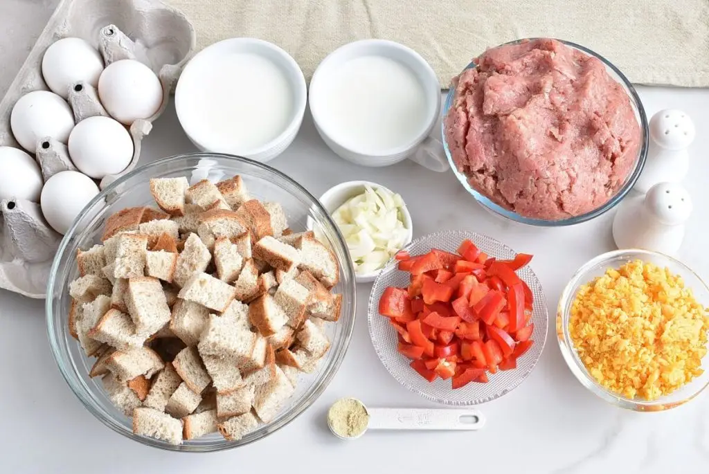 Ingredients for Easy Breakfast Strata