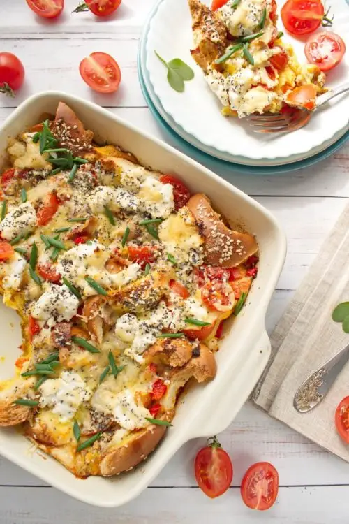 Everything Bagel Breakfast Casserole