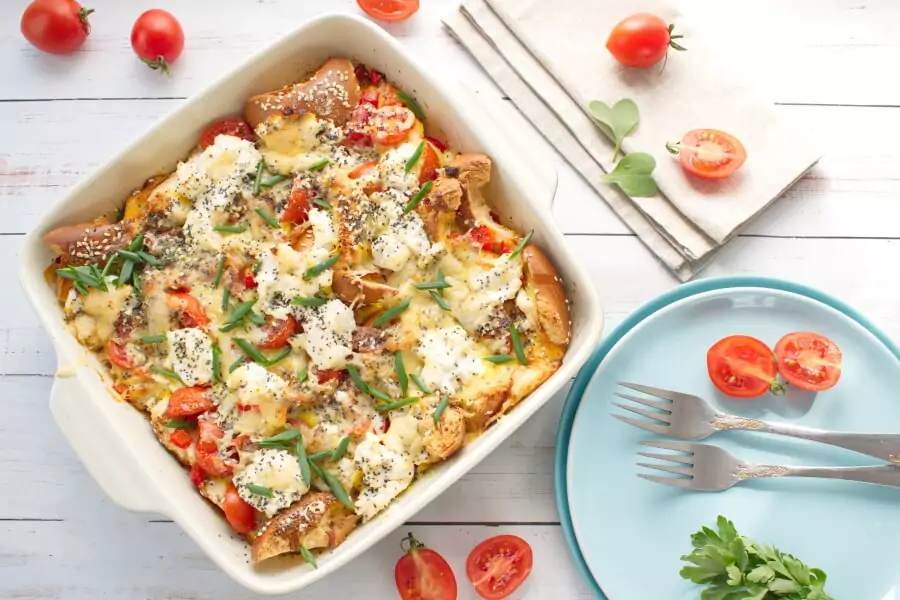 Everything Bagel Breakfast Casserole