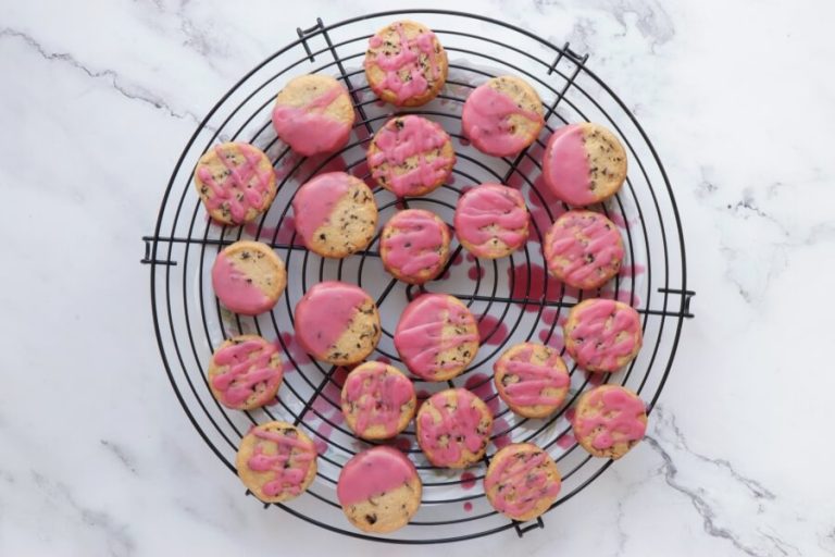 Glazed Hibiscus Shortbread Cookies Recipe - Cook.me Recipes