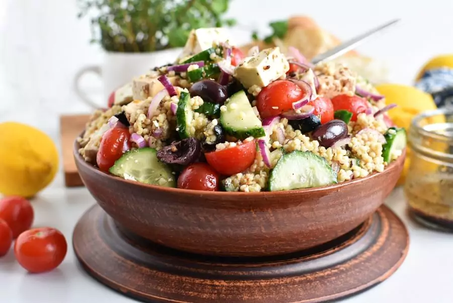 Greek Millet with Tofu Feta