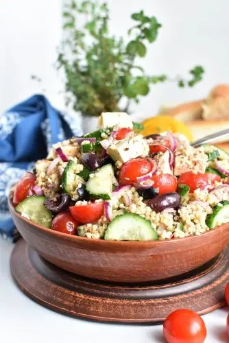 Greek Millet with Tofu Feta