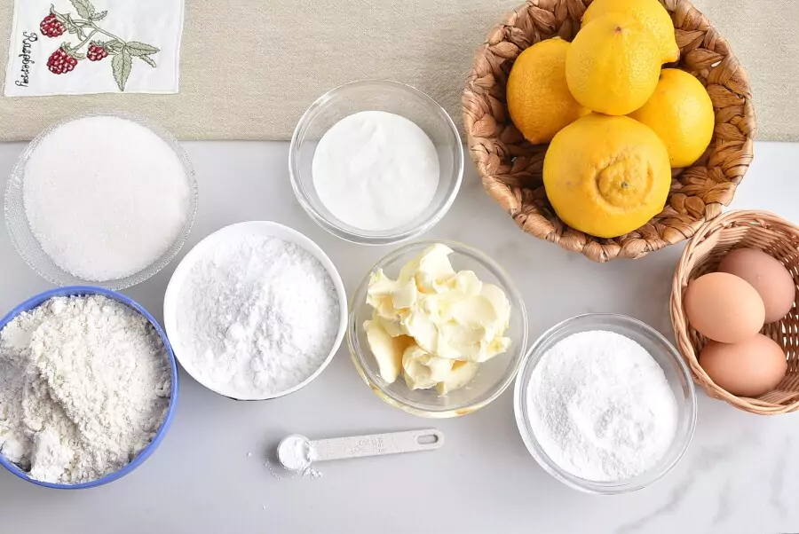 Ingredients for Lemon Sponge Cake