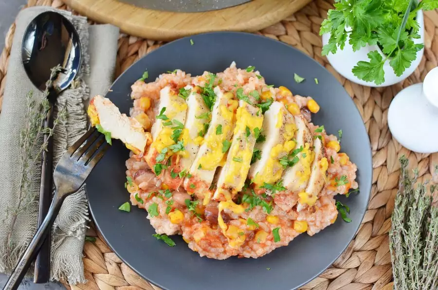 Mexican Chicken Salsa Casserole