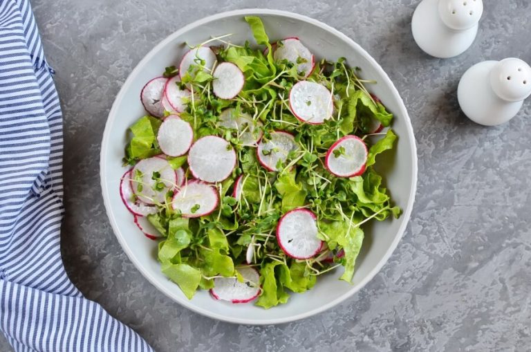 Step 1 - Microgreens Salad with Roasted Chickpeas