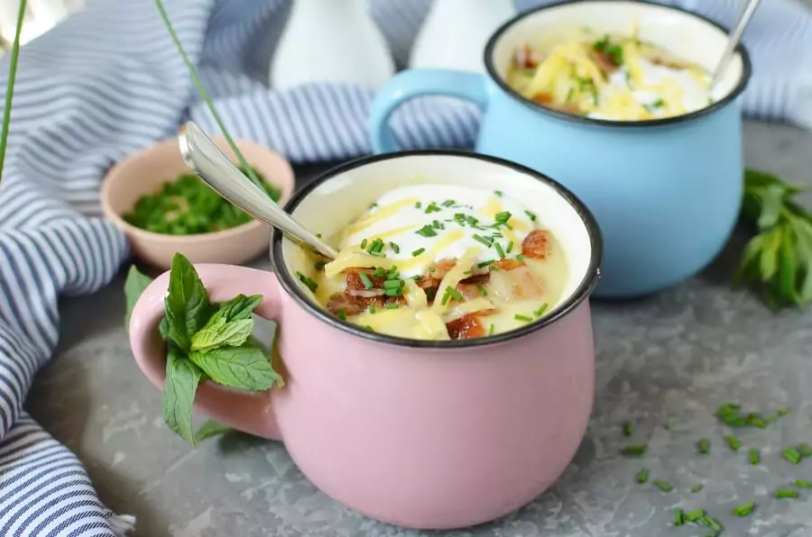 Microwave Potato Soup Recipe-How To Make Microwave Potato Soup-Delicious Microwave Potato Soup