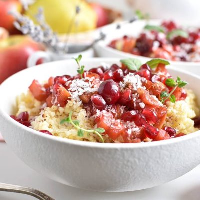 Millet Porridge with Cranberries and Fruit Recipes-Homemade Millet Porridge with Cranberries and Fruit-Delicious Millet Porridge with Cranberries and Fruit