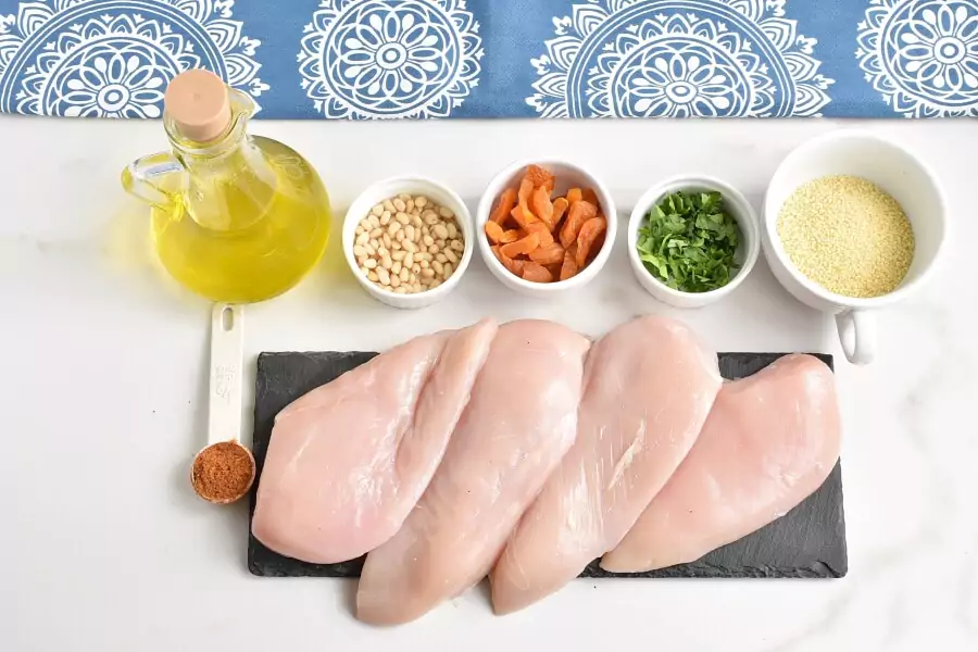 Ingridiens for Moroccan Stuffed Chicken