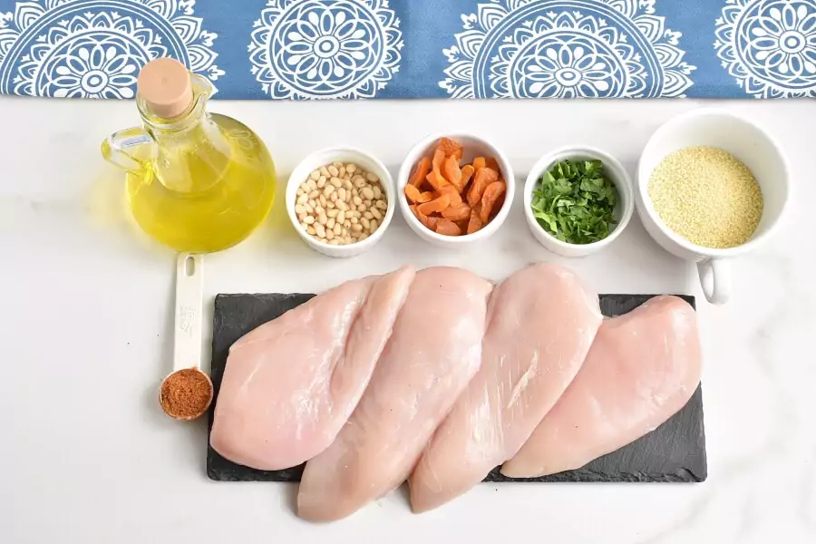 Ingredients for Moroccan Stuffed Chicken