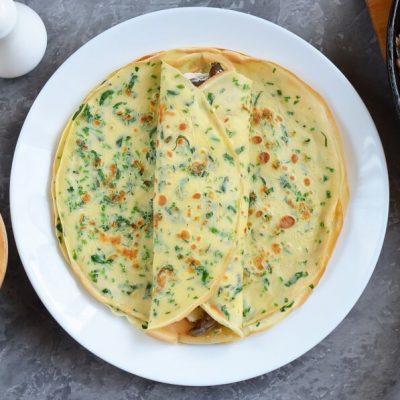 Pea Shoot Pancakes with Oyster Mushrooms recipe - step 8